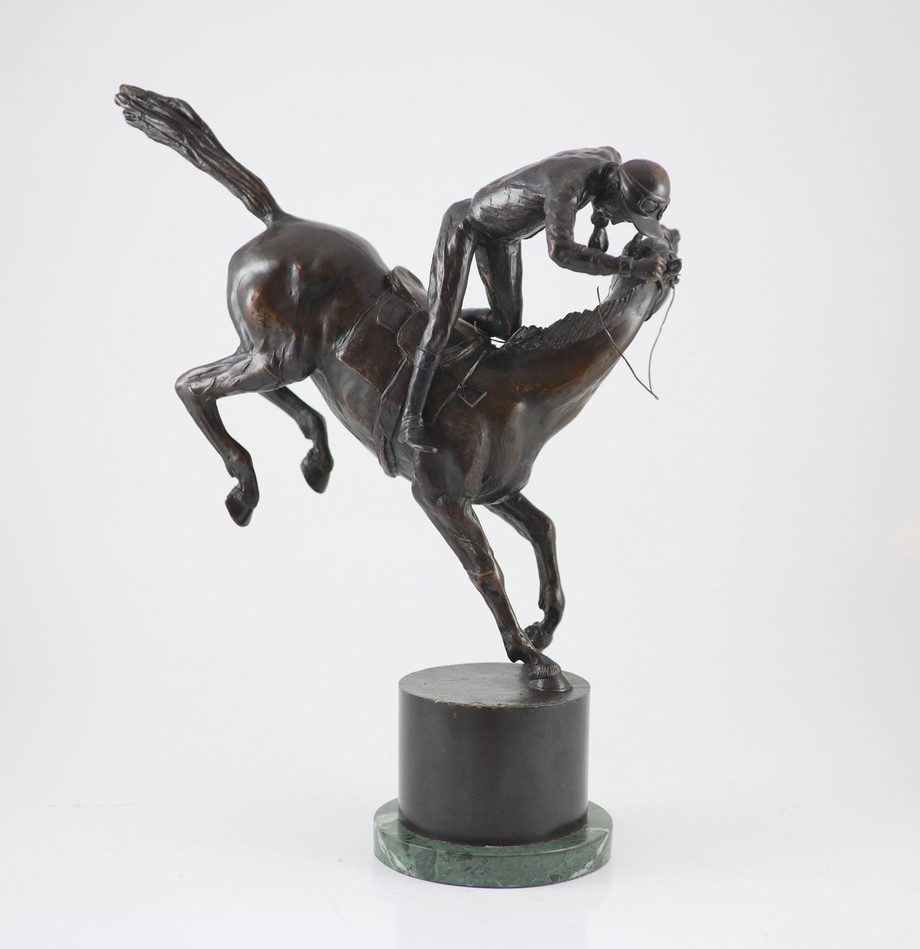 James Osborne (1940-1992), a limited edition bronze 'Steeplechase', H 49cm. W 43cm.